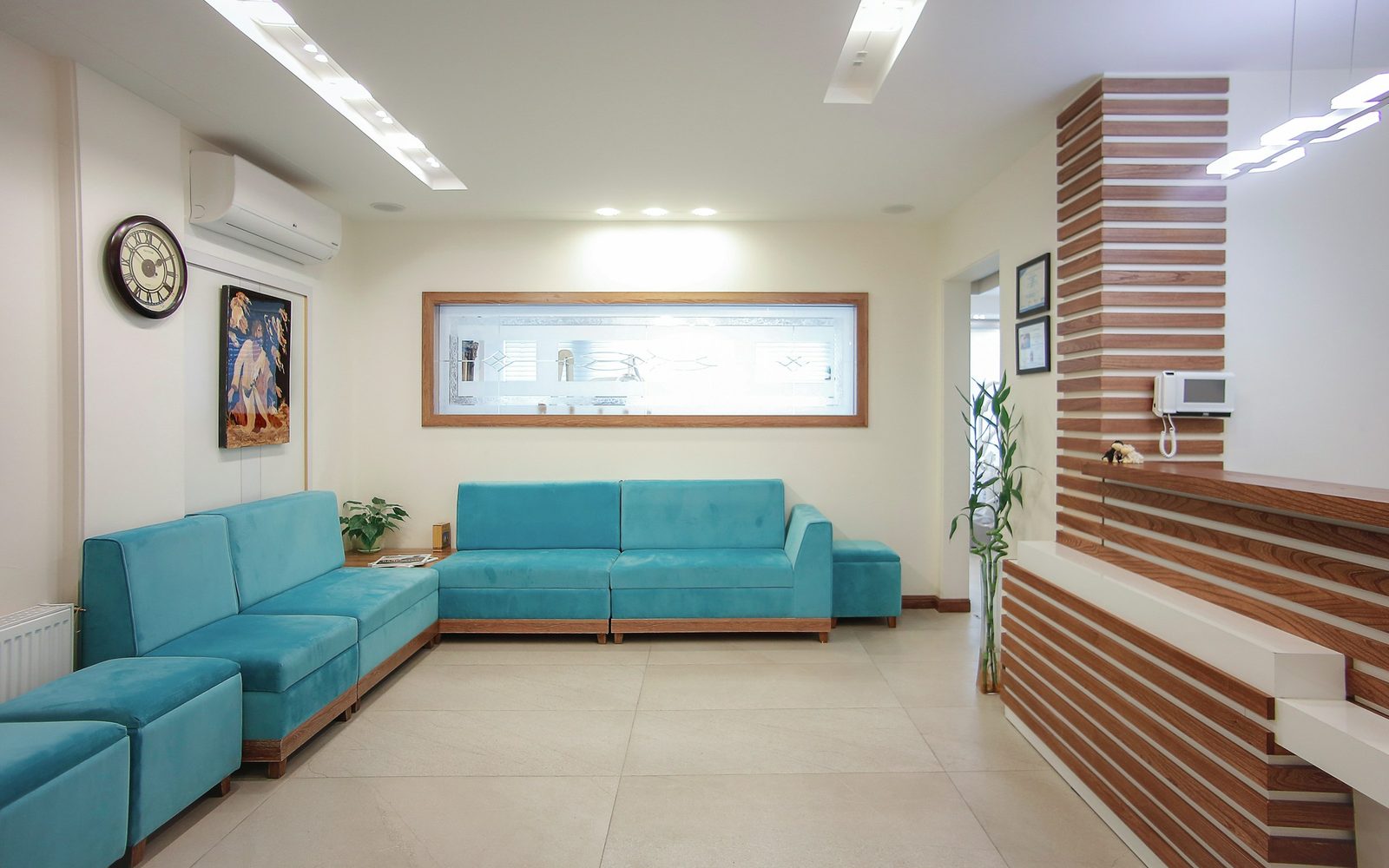 A clinic waiting room